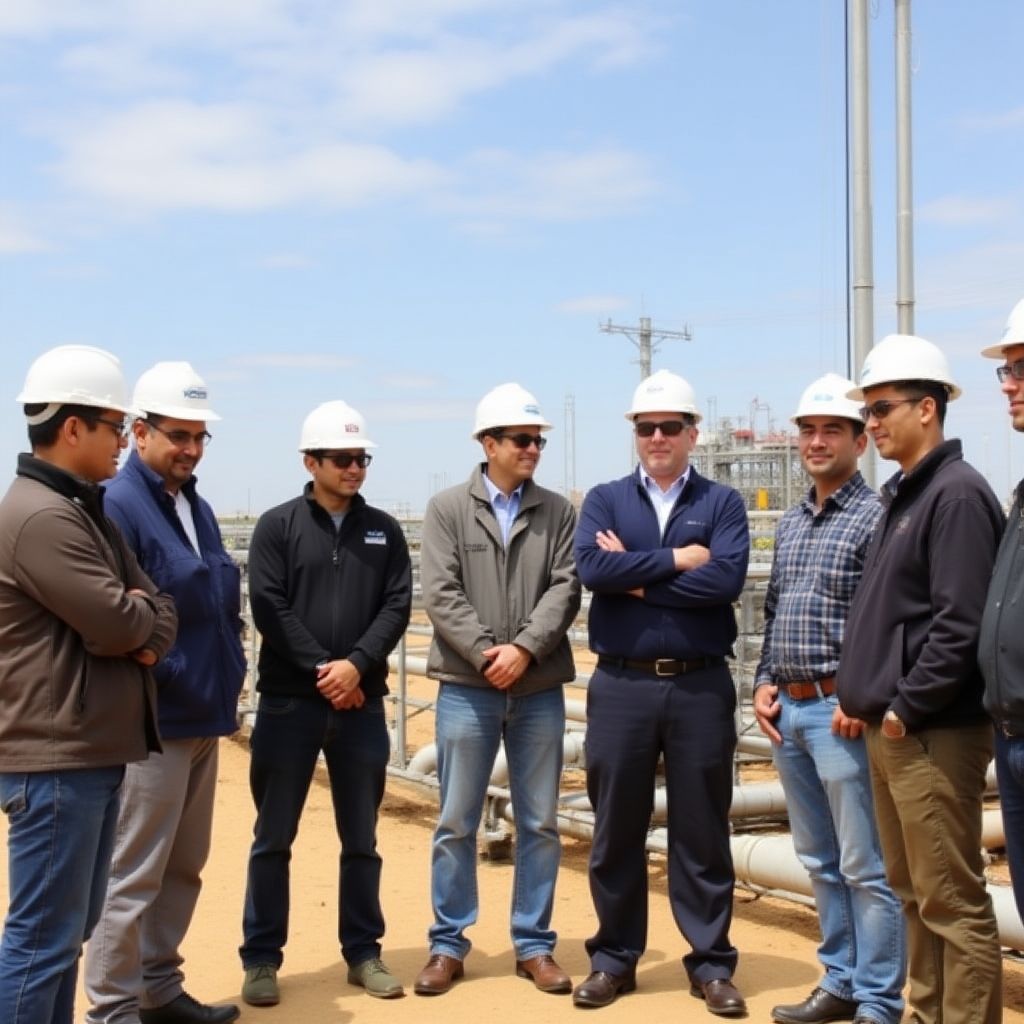 Equipo PetroArgentina en campo Vaca Muerta